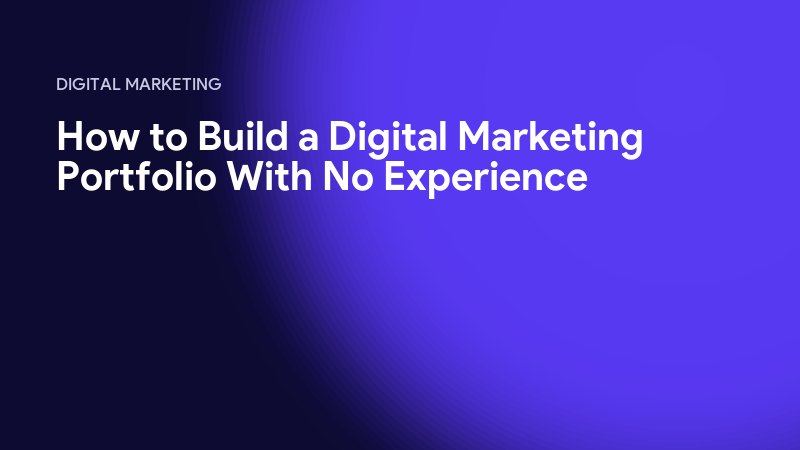How to Build a Digital Marketing Portfolio With No Experience